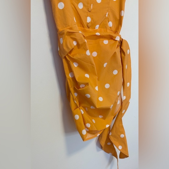 FOR LOVE & LEMONS TANGERINE AUBURN SARONG MINI DRESS , sz : medium - Picture 9 of 15